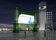 Изготовленные на заказ на открытом воздухе видео- экраны приведенные стены, Мовинг показ сообщения приведенный с светоиспускающими материалами